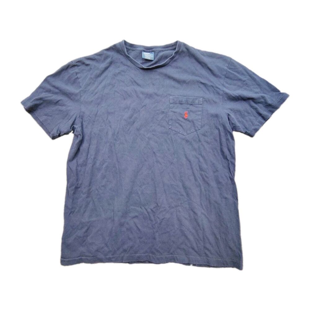 Vintage 90s Polo Ralph Lauren Pocket Tee Men's Size L Distressed Faded
